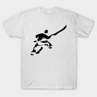 Shaolin monk with weapon / BLACK T-Shirt